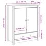 Voir la diapositive 6 : VIDAXL Buffet Blanc 83x41,5x100 cm Bois massif de pin