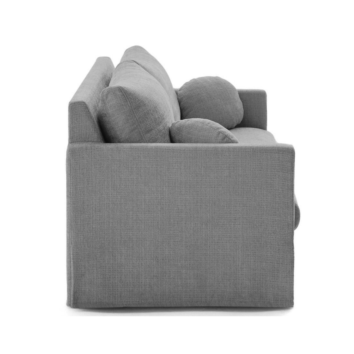 LISA DESIGN Serena - canapé droit déhoussable 3 places en velours texturé