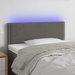 VIDAXL Tete de lit a LED Gris fonce 100x5x78/88 cm Velours