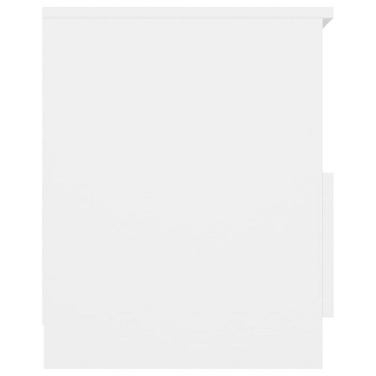 VIDAXL Tables de chevet 2 pcs Blanc 40x40x50 cm Aggloméré