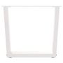 Voir la diapositive 3 : VIDAXL Pieds de table a manger forme V 2pcs blanc 50x(42-43,3)cm acier