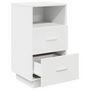 Voir la diapositive 5 : VIDAXL Table de chevet avec 2 tiroirs blanc 36x36x68 cm