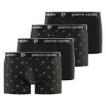 PIERRE CARDIN Lot de 4 boxers homme en coton Uni/Imprimé Class. Coloris disponibles : Noir