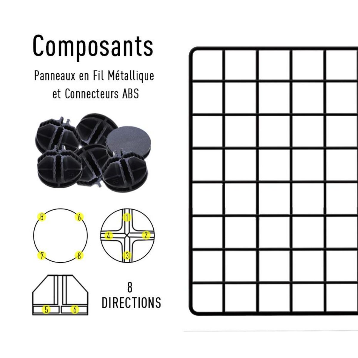 PAWHUT Cage parc enclos pour animaux domestiques L 146 x l 73 x H 73 cm modulable 2 niveaux 36 panneaux bords arrondis fil métallique noir