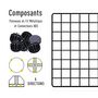 Voir la diapositive 6 : PAWHUT Cage parc enclos pour animaux domestiques L 146 x l 73 x H 73 cm modulable 2 niveaux 36 panneaux bords arrondis fil métallique noir