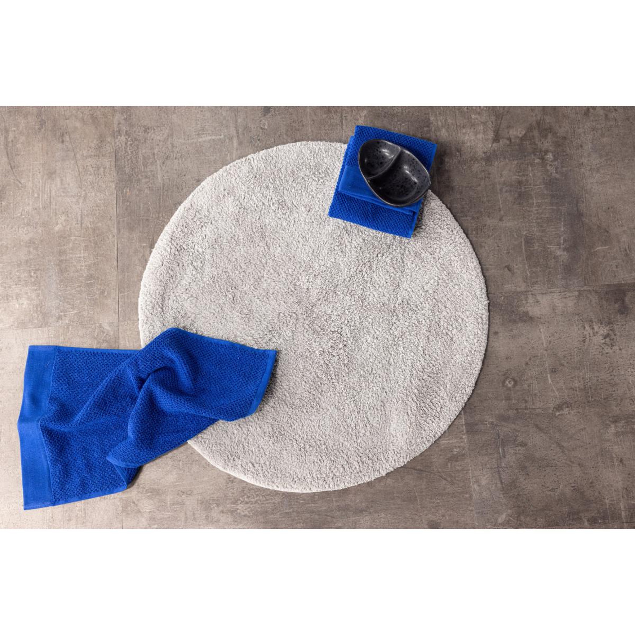 Voir la diapositive 4 : Paris Prix Tapis rond de salle de bain  valle  60cm gris clair