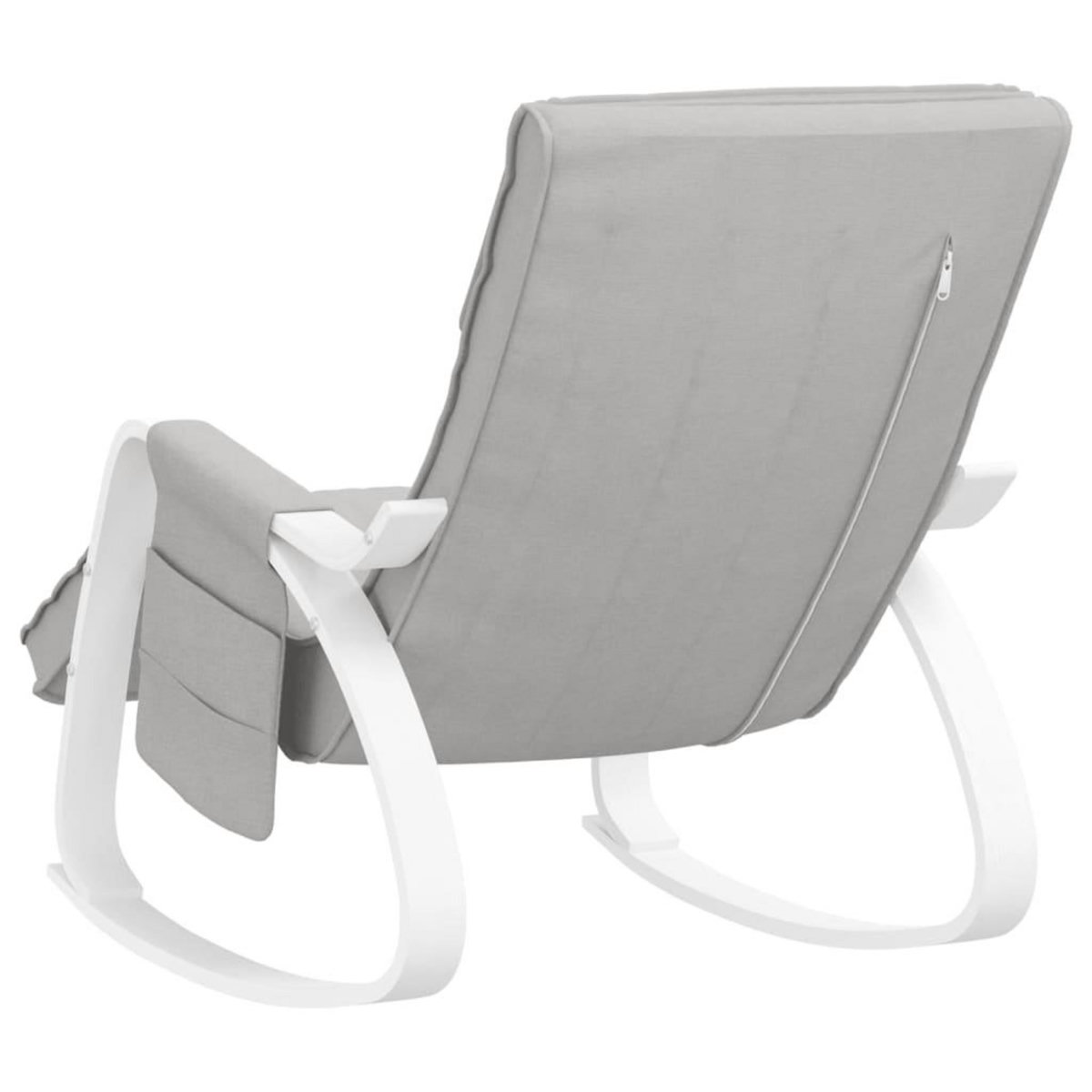 VIDAXL Chaise a bascule Gris clair Tissu