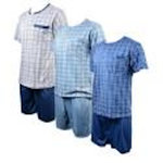 OZABI Pyjama Court Homme ECO HOMEWEAR. Coloris disponibles : Bleu