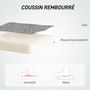 Voir la diapositive 5 : HOMCOM Chaise de bureau tissu grand confort réglable fonction à bascule gris