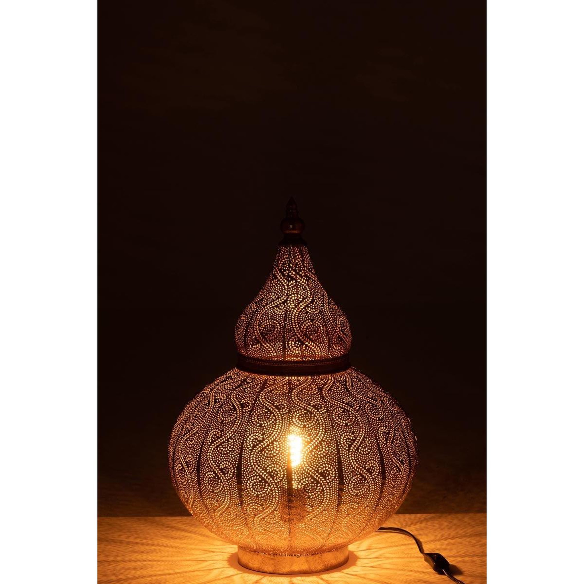 Voir la diapositive 5 : J-LINE Lampe à poser en métal  aladin  59cm or