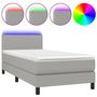 Voir la diapositive 2 : VIDAXL Sommier a lattes de lit avec matelas et LED Gris clair 80x200cm