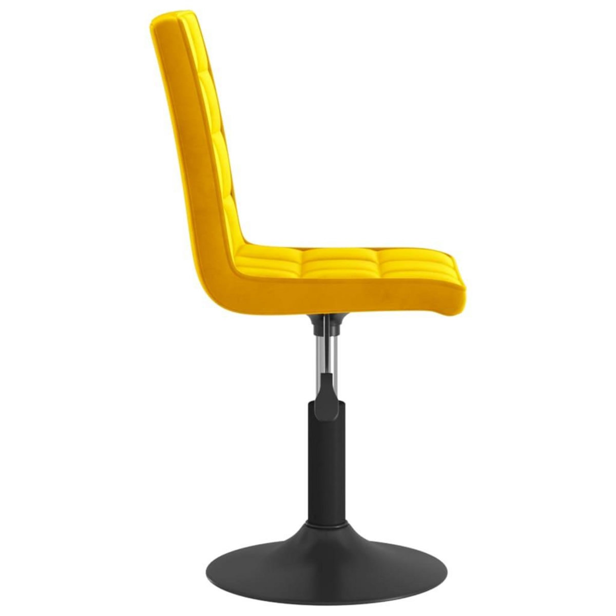 VIDAXL Chaises pivotantes a manger lot de 2 jaune moutarde velours