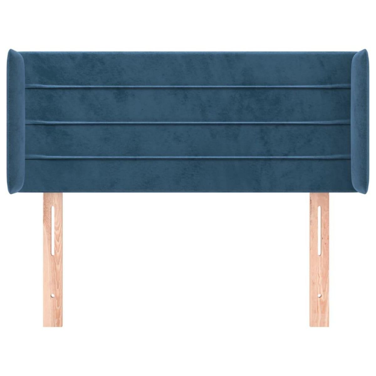 VIDAXL Tete de lit avec oreilles Bleu fonce 103x16x78/88 cm Velours