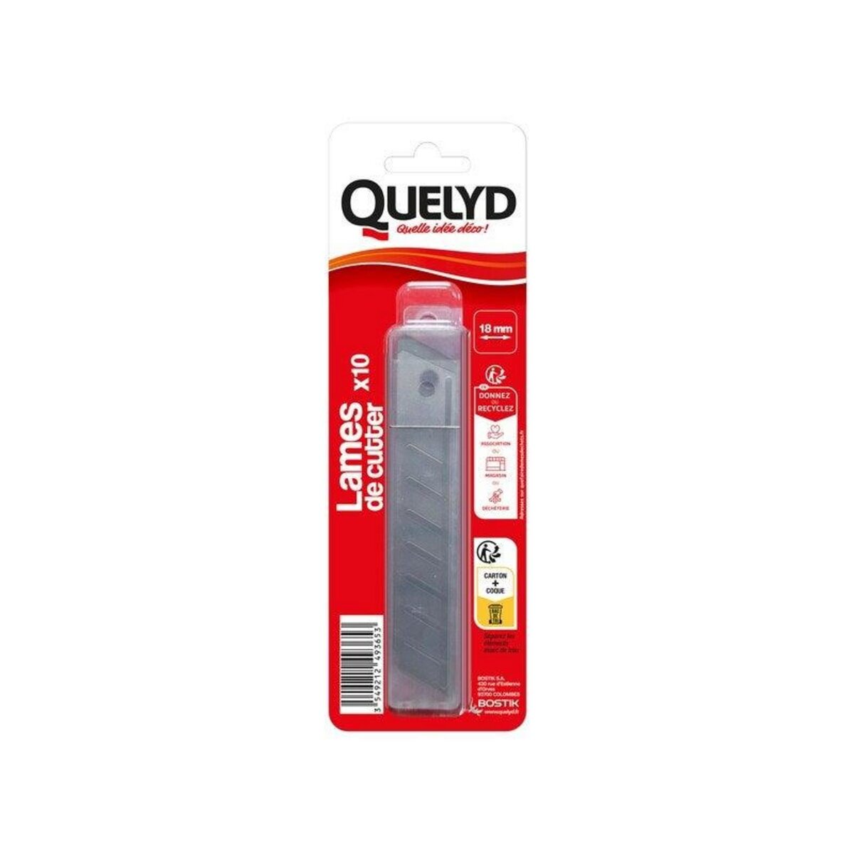 CENTRALE BRICO Recharge lame de cutter lot de 10 quelyd