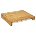 Planche découper bambou 35 x 28 cm  + bac en inox