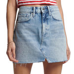 SUPERDRY Jupe en jean  Clair Femme Superdry Mini Skirt. Coloris disponibles : Bleu
