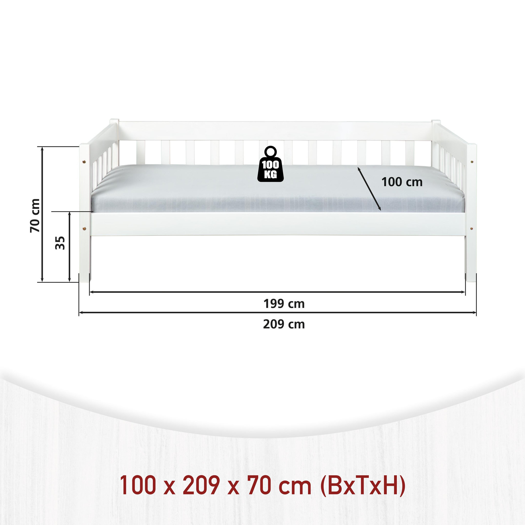 Voir la diapositive 6 : INTERLINK Lit simple Sintro 90 x 200