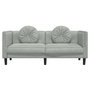 Voir la diapositive 4 : VIDAXL Canape avec coussins 2 places gris clair velours