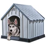 VIDAXL Niche pour chiens Gris 92x87x91 cm Plastique