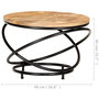 Voir la diapositive 6 : VIDAXL Table basse Noir 60x60x40 cm Bois massif de manguier brut