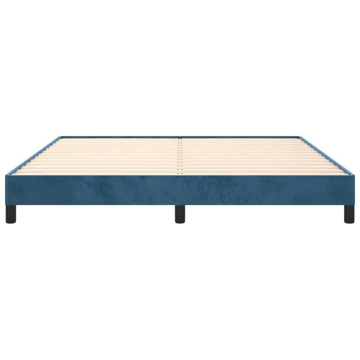 VIDAXL Cadre de lit sans matelas bleu fonce 160x200 cm velours