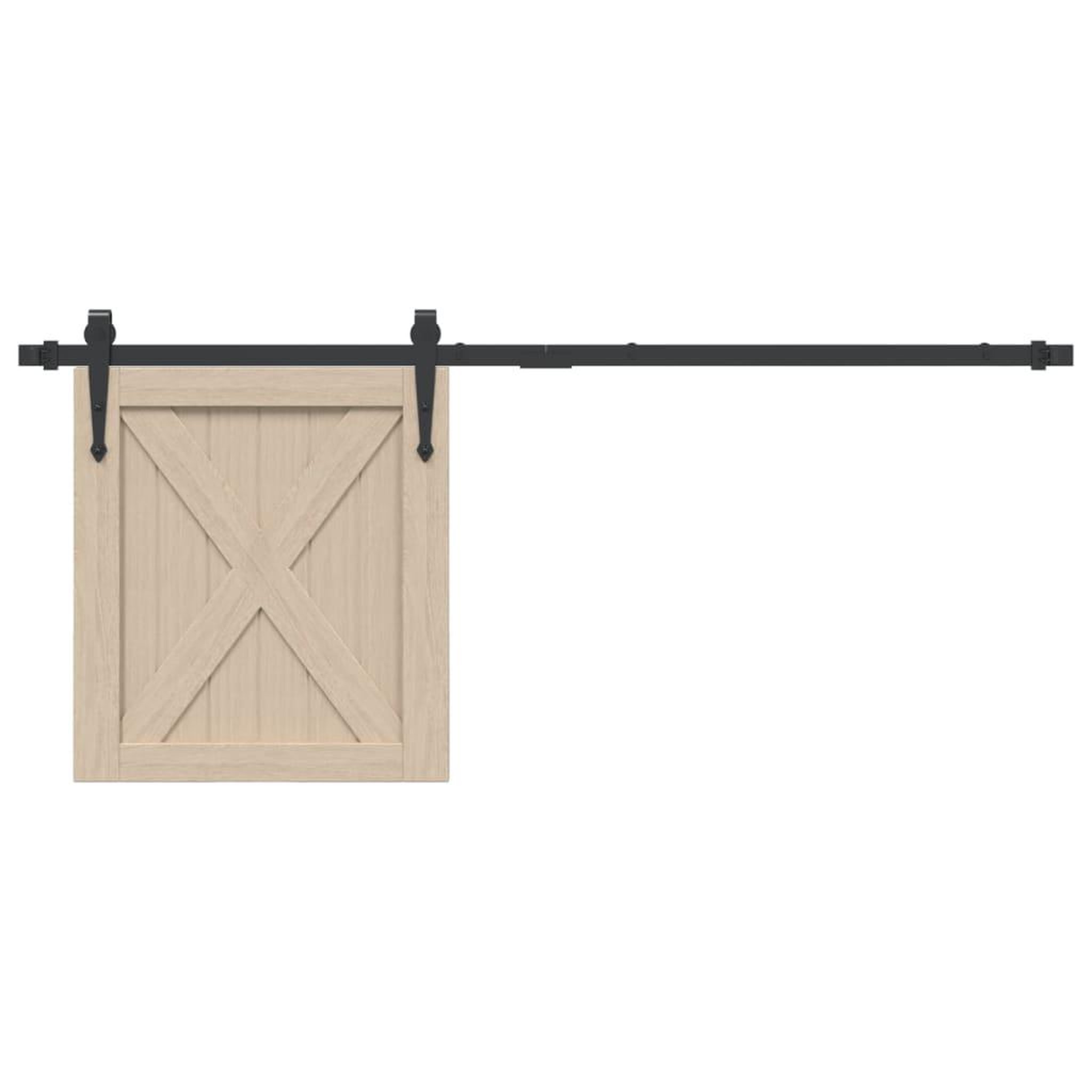 VIDAXL Kit mini de porte d'armoire coulissante 122 cm acier au carbone