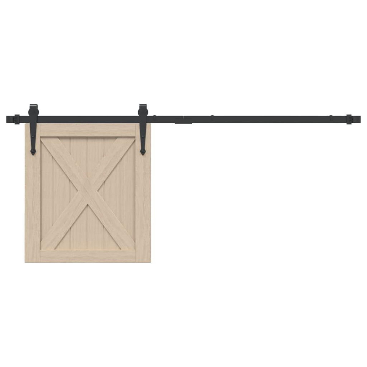 VIDAXL Kit mini de porte d'armoire coulissante 122 cm acier au carbone