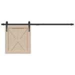 VIDAXL Kit mini de porte d'armoire coulissante 122 cm acier au carbone
