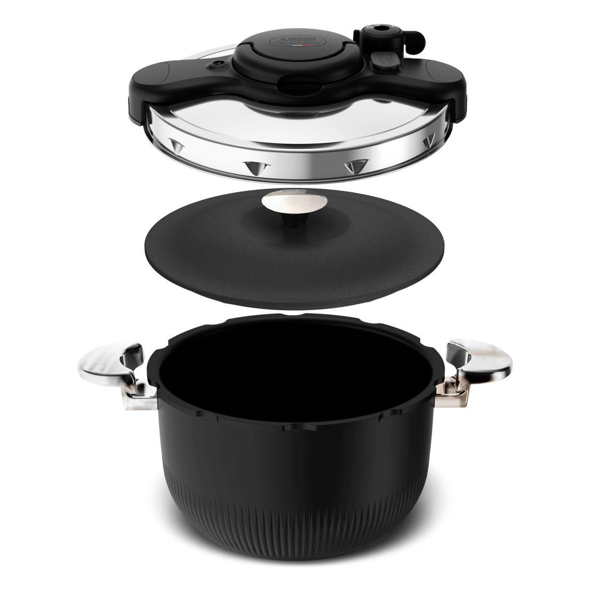 SEB Autocuiseur cocotte 3 en 1 TEMPO 6L noir