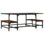 Voir la diapositive 2 : VIDAXL Table basse chene fume 100x50,5x40 cm bois d'ingenierie