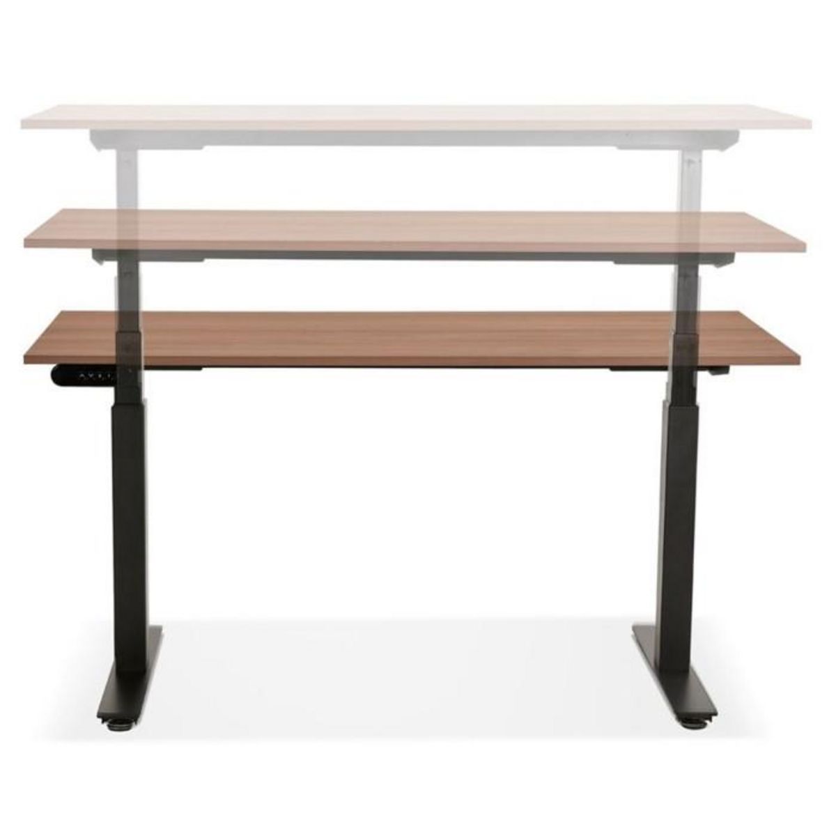 Paris Prix Bureau Design Réglable  Électrique  140cm Noyer & Noir