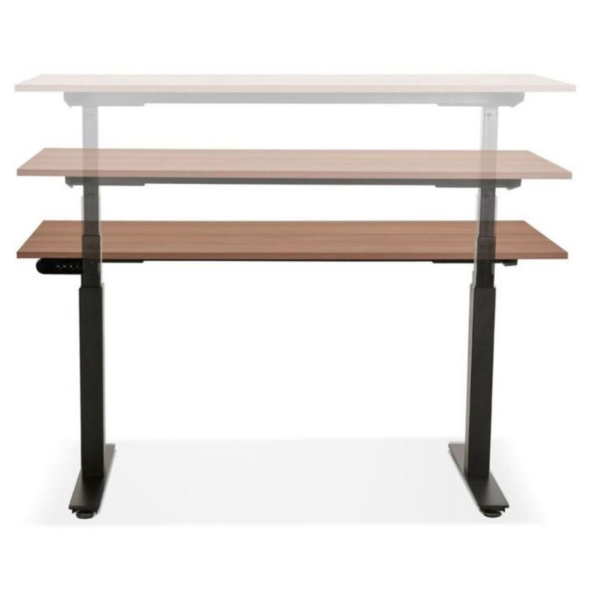 Paris Prix Bureau Design Réglable  Électrique  140cm Noyer & Noir