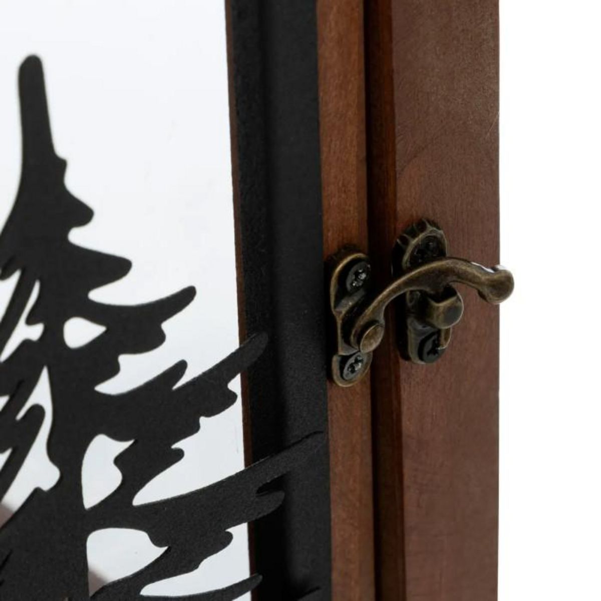 ATMOSPHERA Lot de 2 Lanternes  Sapin  55cm Noir