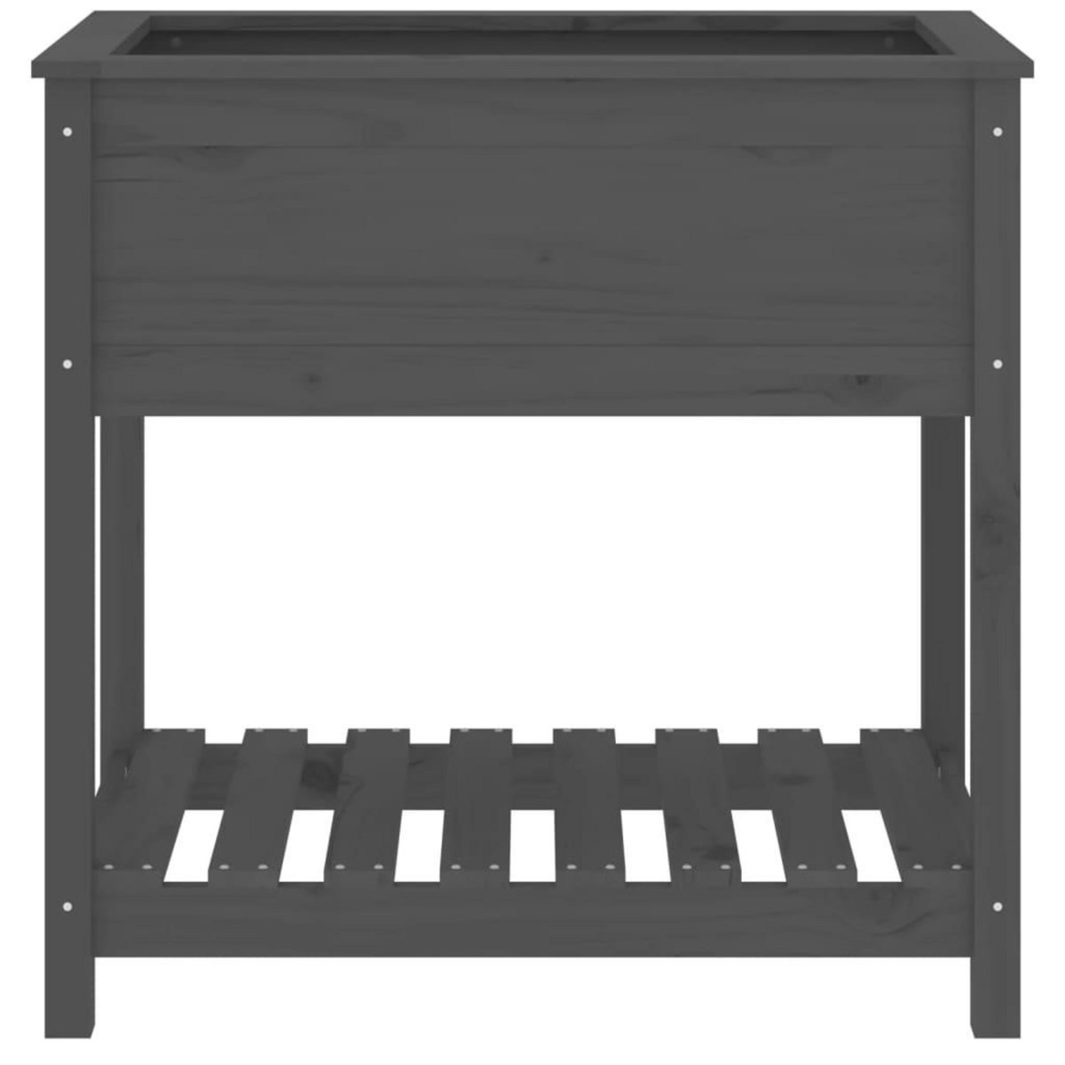 VIDAXL Jardiniere avec etagere Gris 82,5x54x81 cm Bois massif de pin