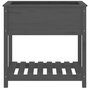 Voir la diapositive 5 : VIDAXL Jardiniere avec etagere Gris 82,5x54x81 cm Bois massif de pin