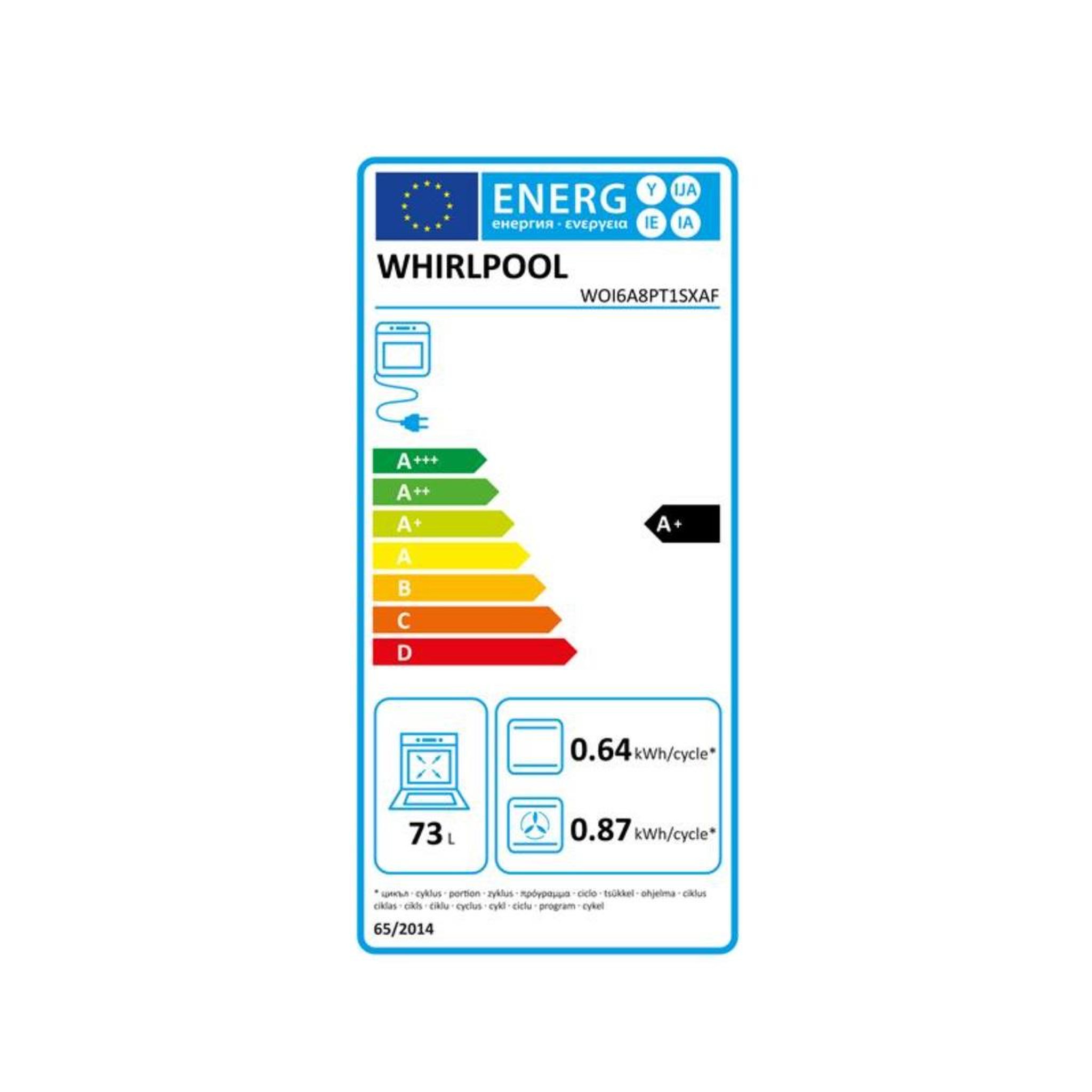 Voir la diapositive 2 : Whirlpool Four intégrable multifonction 73l 60cm pyrolyse inox - woi6a8pt1sxaf