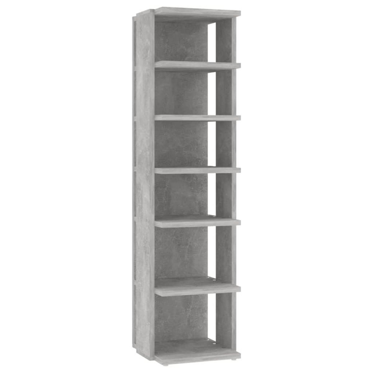 VIDAXL Armoire a chaussures Gris beton 27,5x27x102cm Bois d'ingenierie