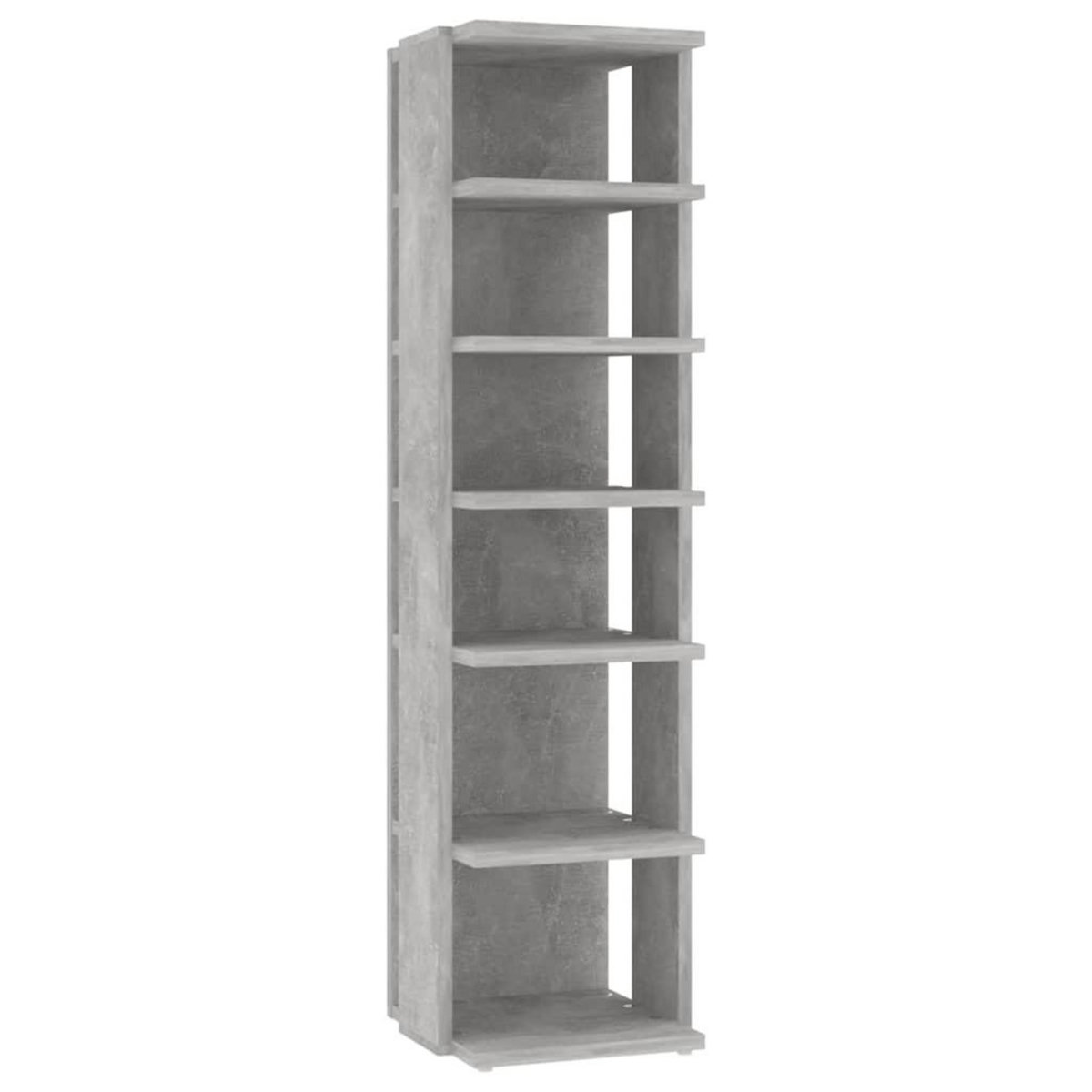 VIDAXL Armoire a chaussures Gris beton 27,5x27x102cm Bois d'ingenierie