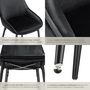 Voir la diapositive 5 : tectake Chaise de bar rembourrée avec une housse douce Aspect velours noir/noir Ensemble de 2 pièces
