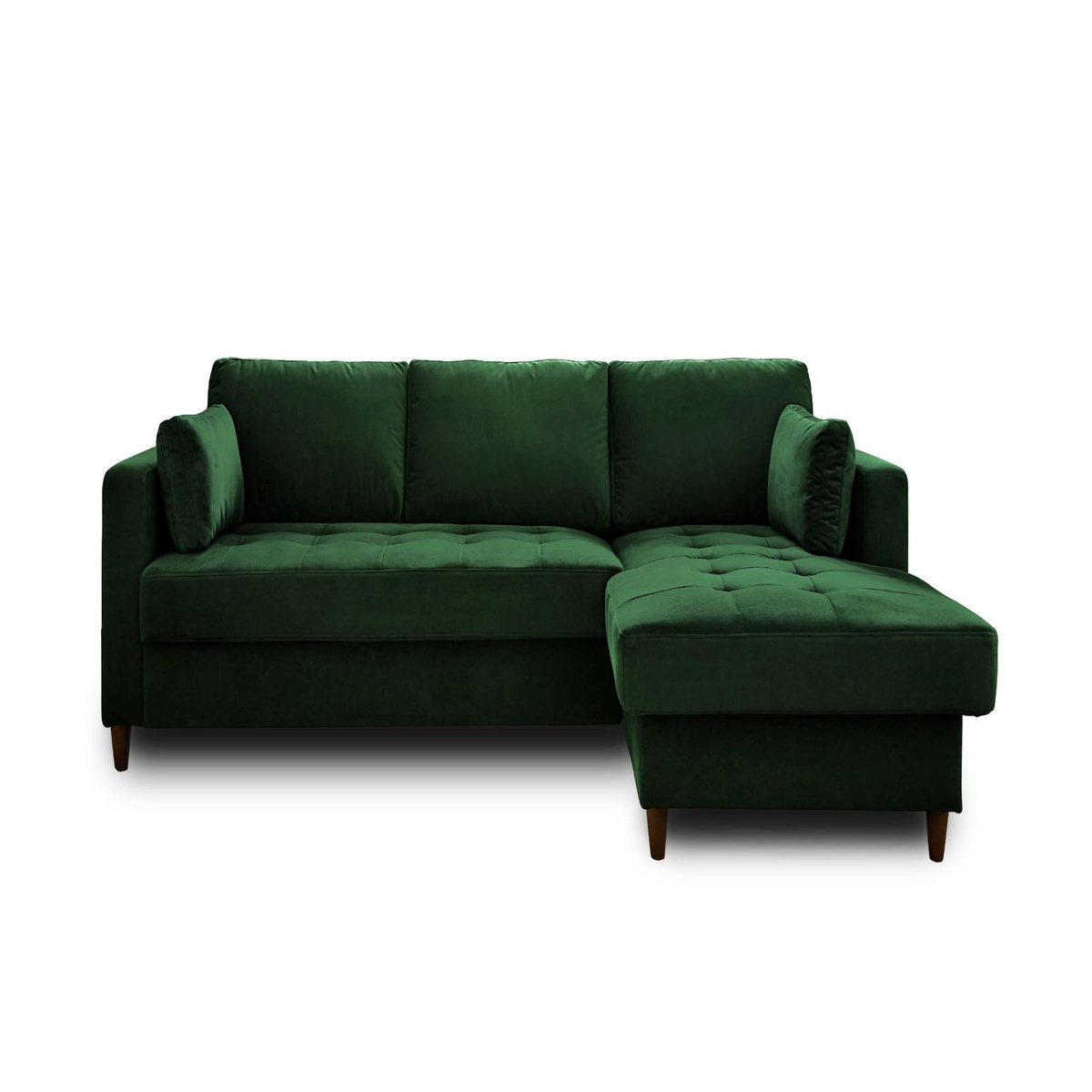 LISA DESIGN Anna - canapé d'angle droit - 4 places - convertible avec coffre - en velours