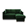 Voir la diapositive 1 : LISA DESIGN Anna - canapé d'angle droit - 4 places - convertible avec coffre - en velours
