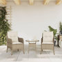 Voir la diapositive 3 : VIDAXL Chaises de jardin avec coussins lot de 2 beige resine tressee