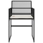 Voir la diapositive 5 : VIDAXL Chaises de jardin lot de 4 avec coussins noir resine tressee
