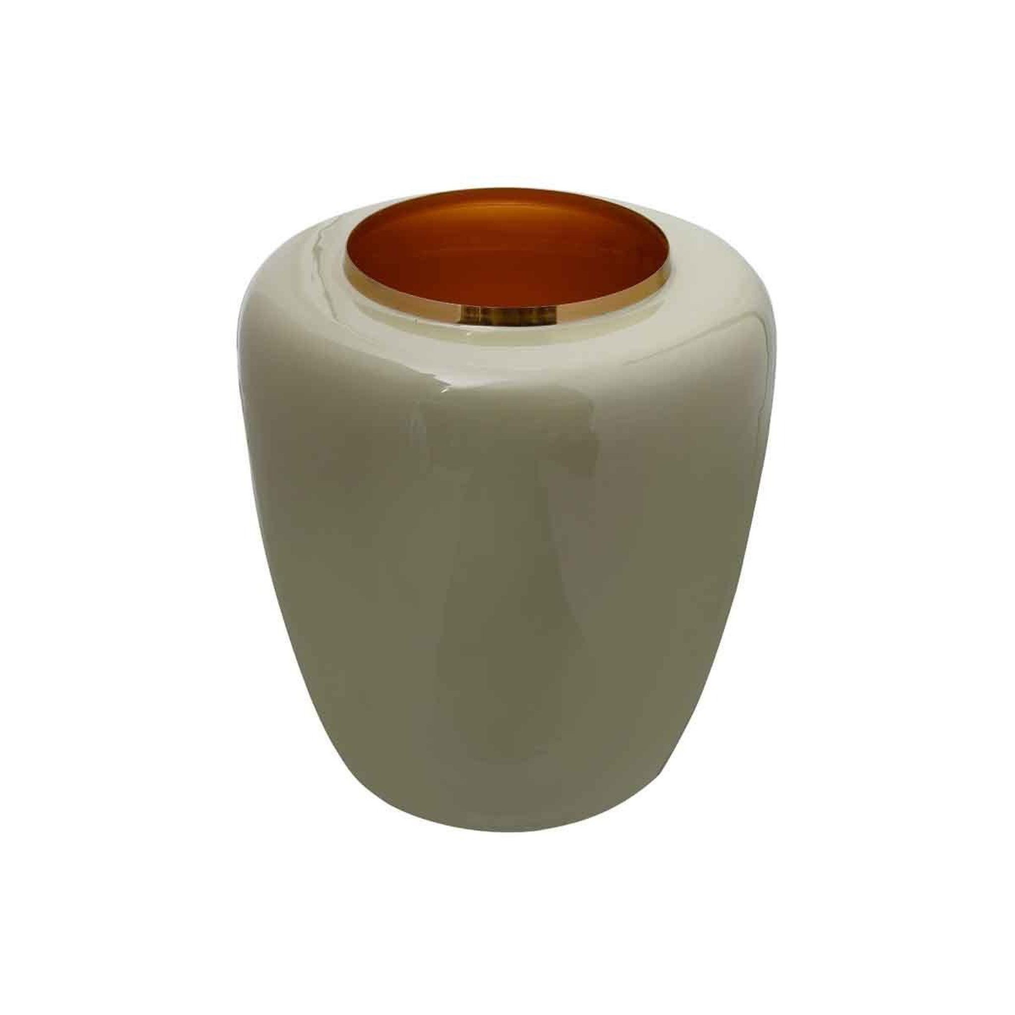 Voir la diapositive 2 : Paris Prix Vase design en métal  artisse  36cm menthe & or