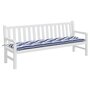 Voir la diapositive 3 : VIDAXL Coussin de banc de jardin rayures bleues et blanches 200x50x7cm