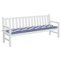Voir la diapositive 3 : VIDAXL Coussin de banc de jardin rayures bleues et blanches 200x50x7cm