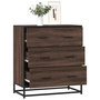 Voir la diapositive 1 : VIDAXL Buffet chene marron 68x35x76 cm bois d'ingenierie et metal