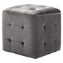 Voir la diapositive 2 : VIDAXL 2 pcs Poufs Gris 30 x 30 x 30 cm Tissu velours