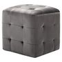 Voir la diapositive 2 : VIDAXL 2 pcs Poufs Gris 30 x 30 x 30 cm Tissu velours