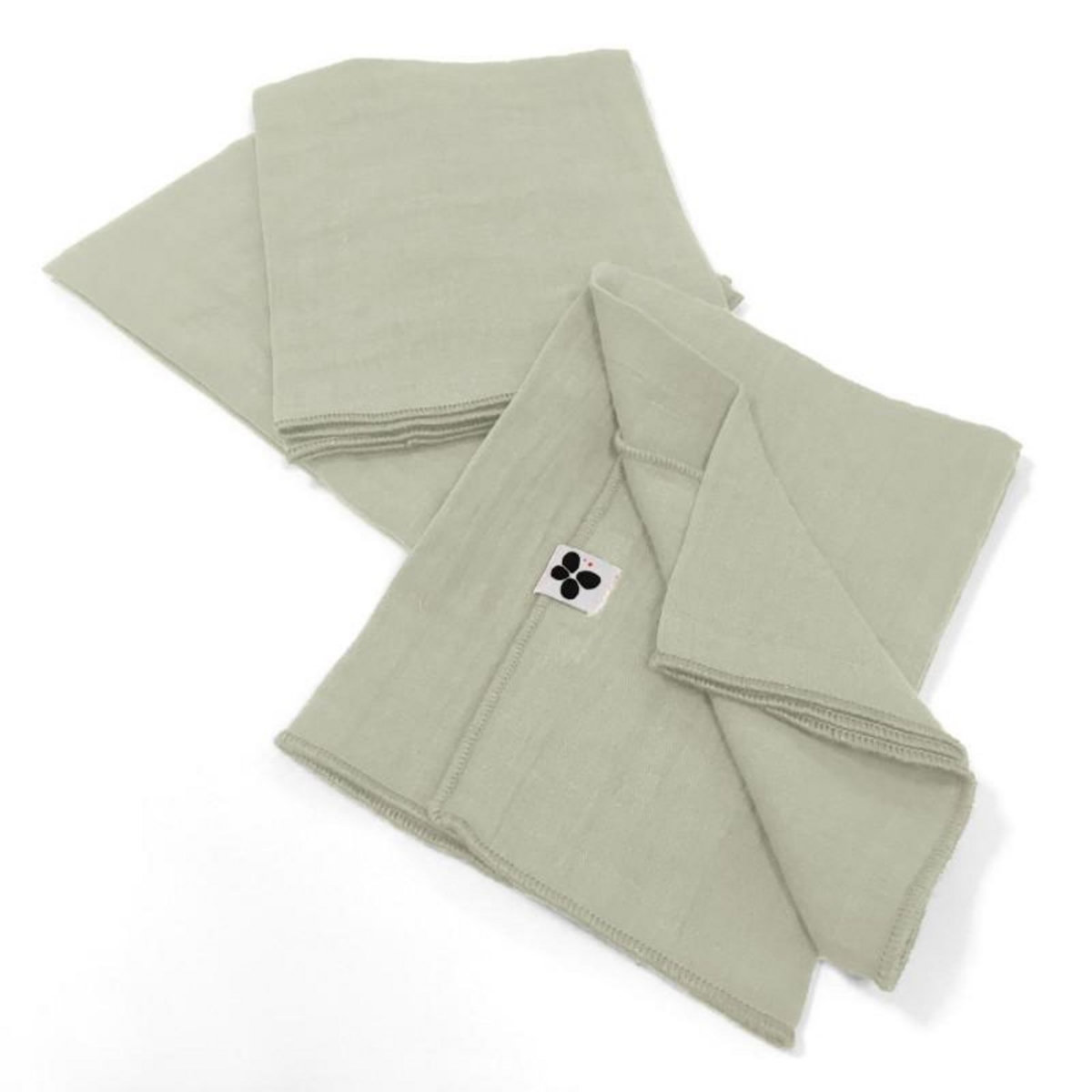 L EFFET PAPILLON Lot de 3 serviettes de table  Gaïa  40 x 40 cm  Gaze de Coton